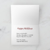 Glänzend und festlich, Feiertags-Party Einladung (Innenseite)