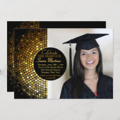 Glänzende Absolvent-Foto-Einladung Einladung (Vorne/Hinten)