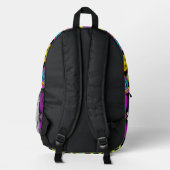 glänzende abstrakte Kunst Bedruckter Rucksack (Rückseite)