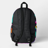 glänzende abstrakte Kunst Bedruckter Rucksack (Rückseite)