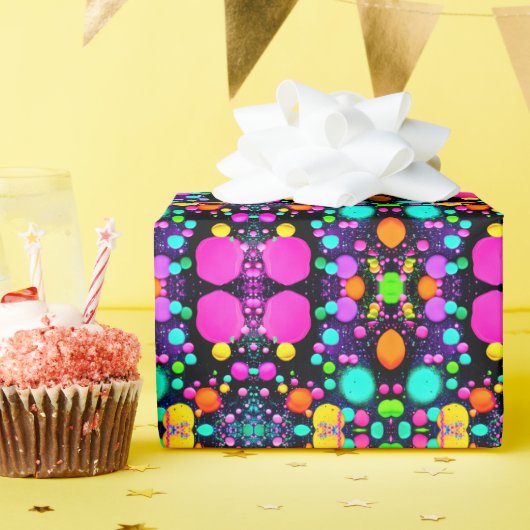 glänzende abstrakte Kunst Geschenkpapier (Geburtstagsparty)