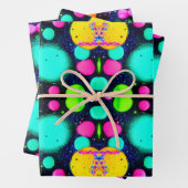glänzende abstrakte Kunst Geschenkpapier Set (Beispiel)