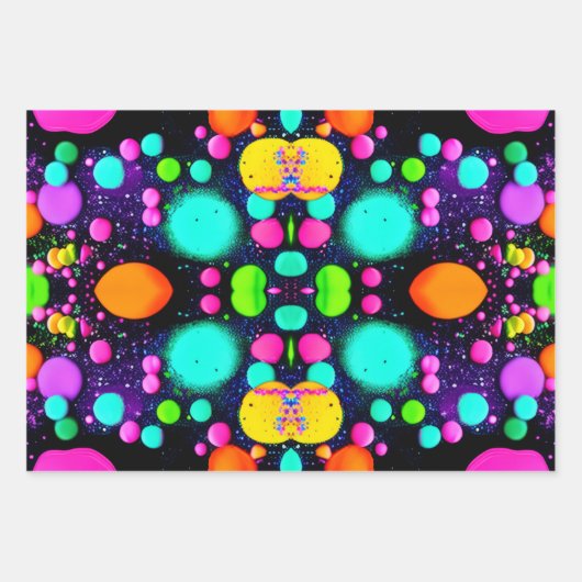 glänzende abstrakte Kunst Geschenkpapier Set (Vorderseite)