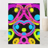 glänzende abstrakte Kunst Karte (Rückseite)