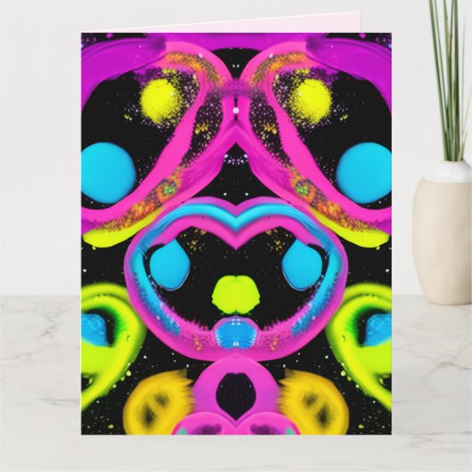 glänzende abstrakte Kunst Karte (Vorderseite)