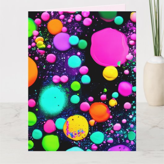 glänzende abstrakte Kunst Karte (Vorderseite)