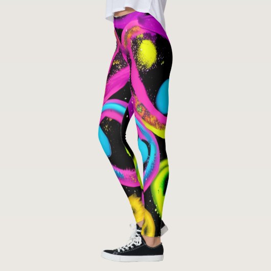 glänzende abstrakte Kunst Leggings (Links)