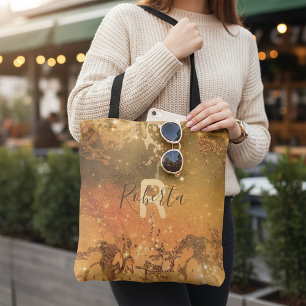 Glänzende Abstrakte Kupfer Bronze Moderne Glamourö Tasche
