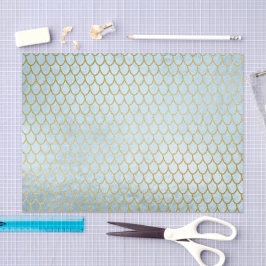 Glänzende aquamarine seidenpapier (Handwerk)