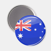 glänzende australische Flagge Magnet (Vorderseite/Rückseite)