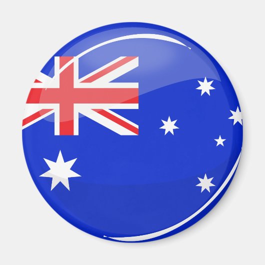 glänzende australische Flagge Magnet (Vorne)
