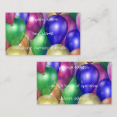 glänzende Ballons Visitenkarte (Vorne/Hinten)