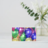 glänzende Ballons Visitenkarte (Stehend Vorderseite)
