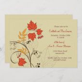 Glänzende Blätter-Einladung Einladung (Vorne/Hinten)