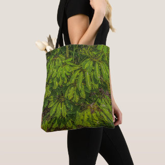 Glänzende Blätter im Sonnenlicht Tasche
