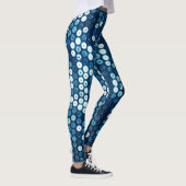 glänzende blaue Sequenzen Leggings (Rechts)