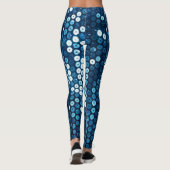 glänzende blaue Sequenzen Leggings (Rückseite)