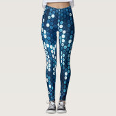 glänzende blaue Sequenzen Leggings (Vorderseite)