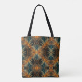 Glänzende braune Federn Tasche (Rückseite)