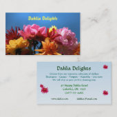 Glänzende Dahlien Visitenkarte (Vorne/Hinten)