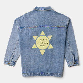 Glänzende Denimjacke Jeansjacke