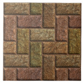 Glänzende digitale Ziegelsteinmusterbronze und Fliese (Vorderseite)