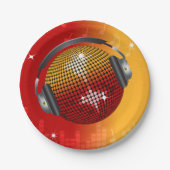 Glänzende Disco-Kugel Pappteller (Vorderseite)