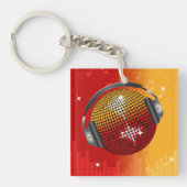 Glänzende Disco-Kugel Schlüsselanhänger (Vorderseite)