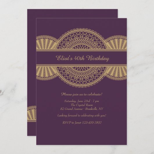 Glänzende Einladung (Vorne/Hinten)