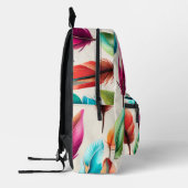 Glänzende Federn Bedruckter Rucksack (Links)