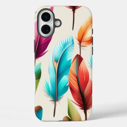 Glänzende Federn Case-Mate iPhone Hülle (Rückseite)