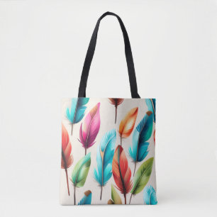 Glänzende Federn Tasche