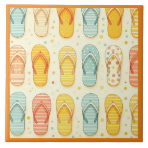 Glänzende Flip-Flops Fliese