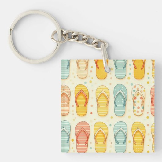 Glänzende Flip-Flops Schlüsselanhänger (Vorderseite)