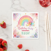 Glänzende Florale Geburtstagsfeier Serviette (Beispiel)