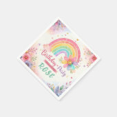 Glänzende Florale Geburtstagsfeier Serviette (Ecke)