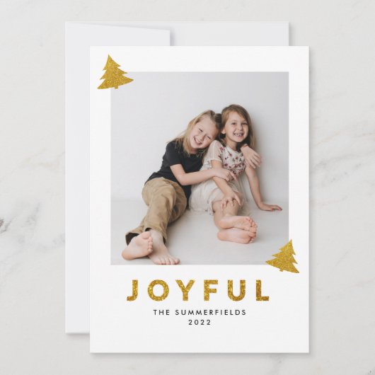 Glänzende Freudige Foto Weihnachts Feiertags Karte (Vorderseite)