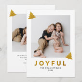 Glänzende Freudige Foto Weihnachts Feiertags Karte (Vorne/Hinten)