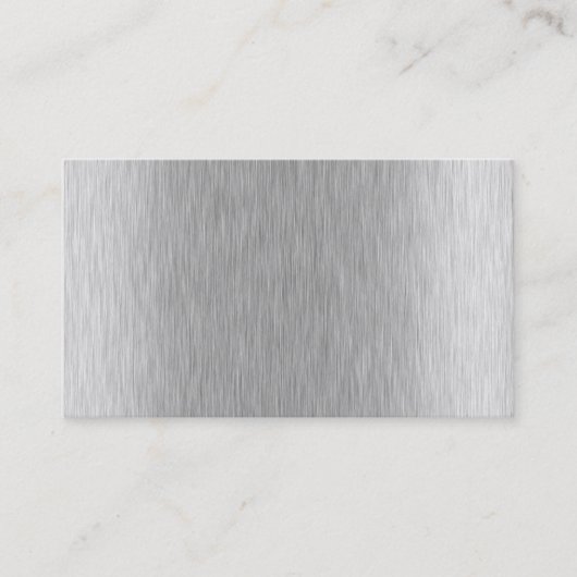 glänzende gebürstete AluminiumVisitenkarte Visitenkarte (Vorderseite)