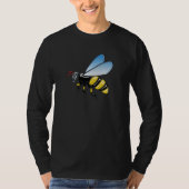 glänzende gelbe 3D und schwarze Hummel-Biene T-Shirt (Vorderseite)