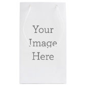 Gestaltbare Geschenktüte - Klein, Glänzend (Rückseite)