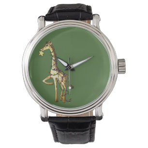 Glänzende Giraffe Armbanduhr