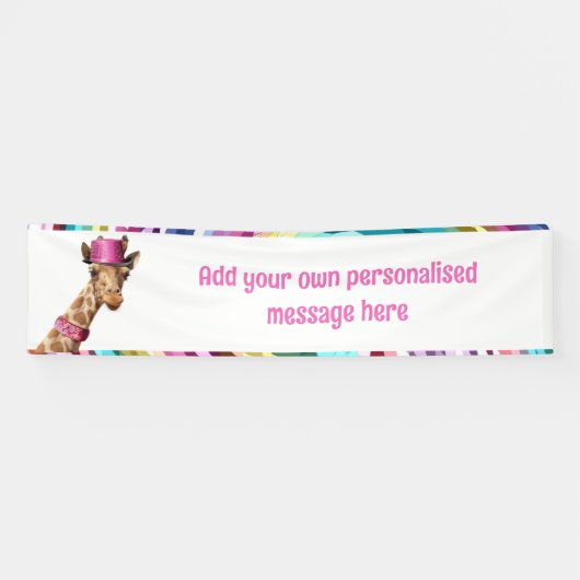 Glänzende Giraffe Banner (Horizontal)