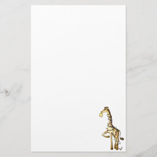 Glänzende Giraffe Briefpapier (Vorderseite)