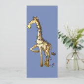 Glänzende Giraffe Einladung (Stehend Vorderseite)