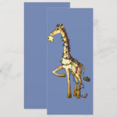 Glänzende Giraffe Einladung (Vorne/Hinten)