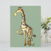 Glänzende Giraffe Einladung (Stehend Vorderseite)
