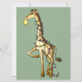 Glänzende Giraffe Einladung (Rückseite)