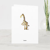 Glänzende Giraffe Feiertagskarte (Rückseite)
