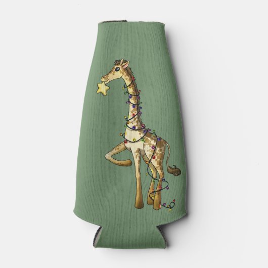 Glänzende Giraffe Flaschenkühler (Vorderseite)